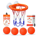 Bath Toys – Bathtub Basketball Hoop for Toddlers, Kids, Boys and Girls | 3 No-Hole Balls & Strong Suction Cups | Fun Basketball Bath Toy for Toddlers