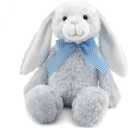 14" Blue Bunny Stuffed Animals for Kids and New Born Babies,Huggable Rabbit Plush Toy with Bow for Boys and Girls,Great Gifts on Baby Shower,Birthday,Children's Day,Christmas