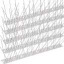 Bird Spikes Stainless Steel 21.5ft Coverage 20 Pack for Pigeons Small Birds Outdoor Use Bird Spikes Strips for Fence Crows Woodpeckers with 304 Stainless Steel Pins and Base Not Rusty