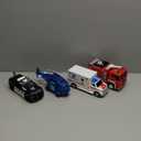 JOYIN 4 Packs Emergency Vehicle Toy Playsets, Friction Powered Vehicles with Light and Sound, Including Fire Truck, Ambulance, Play Police Car and Helicopter, Toddler Kids Boys Gifts