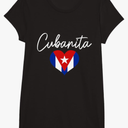 Cubanita Cuban Flag Heart Pride Girl T-Shirt