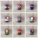 7.9-inch Polish Country Ball Plush Country Ball, Flags of Canada, NATO, Iceland, Poland, Jamaica, Plush Toy Country Balls, Interior Decoration, (Tanzania,7.8in)