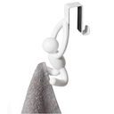 Umbra Buddy Over the Cabinet Hook, SpaceSaving Kitchen and Bathroom Organizer, White, Set of 2