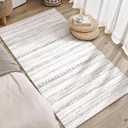 Nakagishi Area Rug Living Room Rugs: 3x5 Soft Machine Washable Boho Neutral Farmhouse Stain Resistant Moroccan Indoor Floor Carpet for Bedroom Nursery Kids Entryway Kitchen Entry Bedside Home- Gray