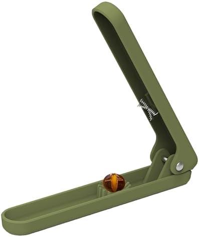 Nut Crackers for Chestnut, Chestnut Clip Tool, Cross Chestnut Opener, Sharp Blade, Effortless Extended Handle [Color: Olive Green], Set of 3