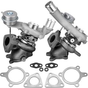 AA5Z6K682CA Left & Right Turbocharger Assembly with Gaskets Compatible with Ford Explorer Flex Taurus 2009-2015, Lincoln MKS MKT 2010-2019, 3.5L Ecoboost V6, Replace # AA5Z6K682D, AA5Z6K682A
