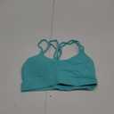 Women's Workout Sports Bras Cross Back Fitness Training Gym Bra Yoga Crop Tank (Medium, Blue)