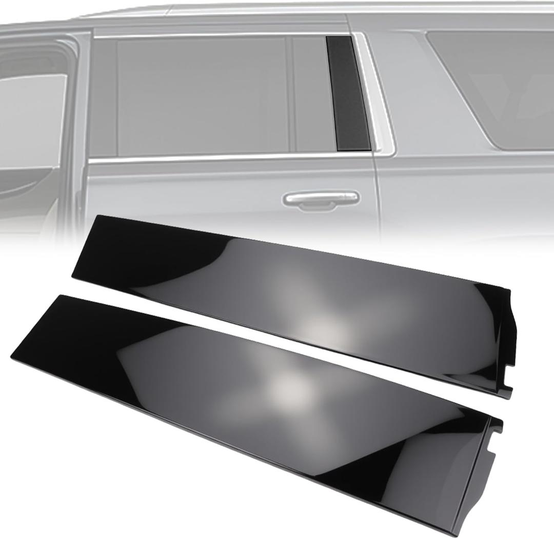 Door Pillar Trim Molding Window Trim Cover fit for Cadillac Escalade ESV Chevrolet Chevy Suburban 3500HD GMC Yukon XL 2015 2016 2017 2018 2019 2020, Rear Side of Rear Door 926-247 926-248