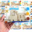 12 Pack Pre-Packaged Train Party Favors, Wooden Train Cutouts with Magnets & Painting Kits for Kids, Choo Choo Birthday Decorations & Thank You Gifts for Guests