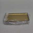 Vesici 12 Pcs Sliver Stainless Steel Decorative Tray Bulk 8.66 X3.82 Inches Rectangle Serving Vanity Tray Small Jewelry Makeup Decorative Storage Platter for Bathroom Napkin Dish Plate Tea Fruit