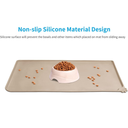 AUDWUD Silicone Waterproof Pet Feeding Mats,Anti Slip Bowl Pad, Dog Mat for Food and Water
