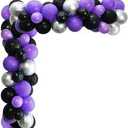 120pcs Dark Purple Balloons, 18 12 10 5 inch Purple Balloons Different Sizes Balloon Arch Kit for Graduation Birthday Wedding Baby Shower Party Decorations