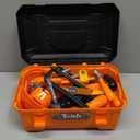 Kids Tool Set,MAGIC4U 50PCS Toddler Tool Set with Electronic Toy Drill,Tape Measure 12 Tool Equipements,Pretend Play Construction Coustume with Safety Vest Hat,Toy Tool Box for Kids Boy Girl Age 3-8