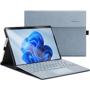 Omnpak Microsoft Surface Pro 8 Case,Multi-Angle Slim Lightweight Protective Cover with Stylus Pen Holder for 2021 Surface pro 8 13 Inch,Compatible with Type Cover Keyboard(Keyboard Not Included)