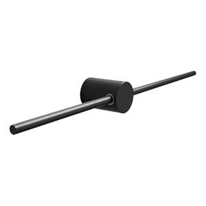 LANGPAI Balance Towel Bar Single Base Brass Towel Rack Adjustable Left and Right Wall Mounted Bathroom Towel Holder 20 inch Matte Black