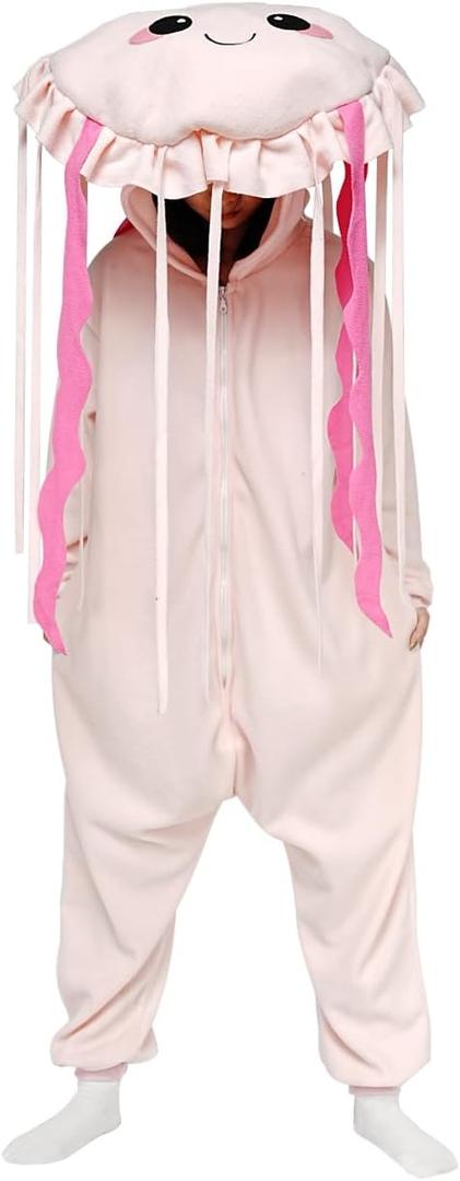 Jellyfish Onesie Adult Jellyfish Costume Halloween Onesie Pajamas Funny Cosplay Costumes (Medium)
