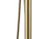 TapLong Waterfall Freestanding Bathtub Faucet Set Single Handle Floor Mount Tub Filler with Hand Shower High Flow Rate Max 6 GPM, Brushed Gold, 51019BG