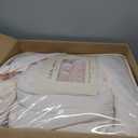 Laura Ashley - Queen Comforter Set, Satin Microfiber Bedding with Shams, Soft and Silky, Lightweight All-Season Comforter, Reversible Design, Solid Satin Pintuck Pink