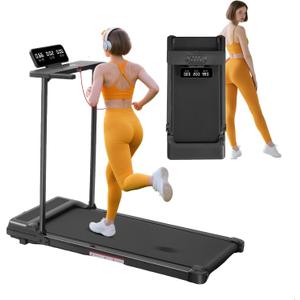 Folding Walking Pad Treadmill with Handle Bar, 3.5HP Compact Portable Foldable Walking Pads Treadmill with Handles, Electric Small Treadmills for Home Office Apartment, LED Display, 400 LBS Capacity (Black 1) Folding Walking Pad Treadmill with Handle Bar, 3.5HP Compact Portable Foldable Walking Pads Treadmill with Handles, Electric Small Treadmills for Home Office Apartment, LED Display, 400 LBS Capacity (Black 1)