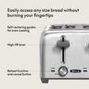 bella 4 Slice Toaster with Auto Shut Off, Extra Wide Slots and Removable Drop-Down Crumb Tray with Cancel and Reheat Function, For Texas Toast, Large Bread & Bagel, Stainless Steel
