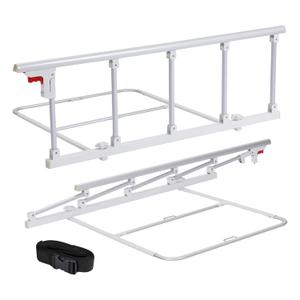 Real Relax Bed Rails for Elderly Adults Safety, Folding Bed Railings for Seniors Fit Full Twin King Queen Size, for Elderly Adults Rail Assist for Seniors Safety Bed, 48.6"x16.3" (White)