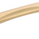 Hickory Hardware 1 Pack Solid Core Kitchen Cabinet Pulls, Luxury Cabinet Handles, Hardware for Doors & Dresser Drawers, 3 Inch Hole Center, Flat Ultra Brass, Crest Collection