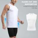 WXUP HOPS Men’s Sleeveless Performance Workout Tank Top - Moisture-Wicking & Quick Dry Gym Muscle Shirt for Running Fitness Basketball Outdoor Sports (White1, S)