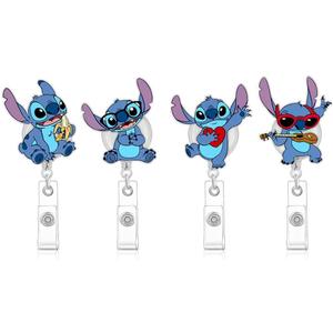 Cute Retractable Badge Holder Reel, Badge Reel - Clip-On Name Badge Tag with Belt Clip, ID Card Holder for Office Workers, Doctors, Nurses,Medical Students and Students