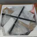 OIOG Modern Side Table with Drawer, Industrial 2 Tier End Table with Shelf, Wood Grain Nightstand with Storage for Living Room, Bedroom, Office, Dorm, Black