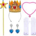 Pink Princess Costume for Girls Halloween Party Dress with Accessories, 150