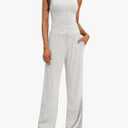 Darong Women's 2 Piece Outfits Lounge Sets Sleeveless Tank Tops Wide Leg Pants Sets Tracksuits Match Sets Small
