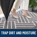 OLANLY Indoor Door Mat, 36x24 Inch, Dirt Resistant and Absorbent, Non-Slip Rubber Backing Floor Mats, Easy Clean Low-Profile Doormat for Entryway, Front Door, and Inside Entrance, Grey