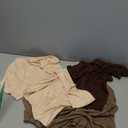 Riyiper 3 Pcs Women's Short Sleeve Crop Tops, Boat Neck Slim Fitted Cropped Shirts Workout Basic Tops(Light Apricot, Khaki, Brown,X-Small)