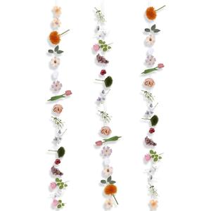 3 Pcs Artificial Flowers Hanging Decorations, 29.5ft Wildflower Daisy Garland Backdrop Ceiling Decoration for Wedding Spring Party Birthday Home Garden(Orange Purple)