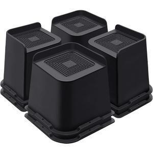 Bed Risers 5 Inch Heavy Duty, Furniture Risers for Bed Desk Table Sofa CouchOversized Bed Lifts Risers, Support up to 5000 Lbs(8 Pack Black)