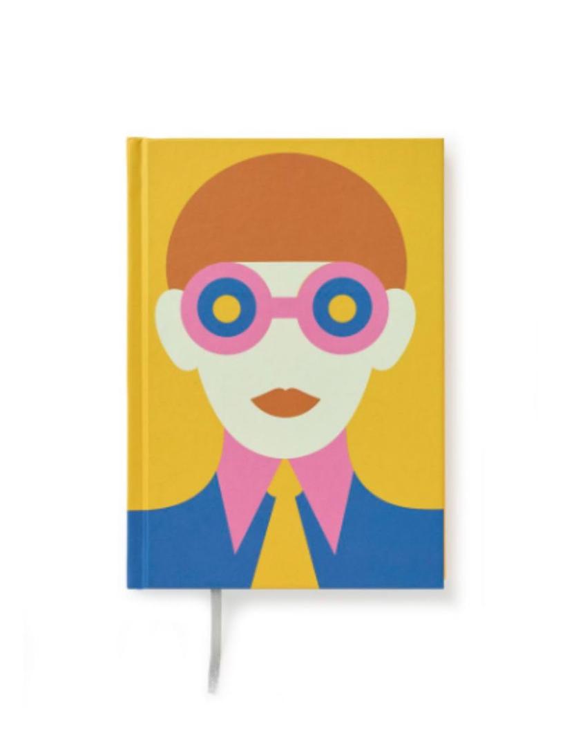 Olimpia Zagnoli Yellow Midsized Blank Notebook