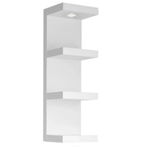 Versatile 4 Tier Wall Shelf Unit,White Lack Wall Shelf,Display Floating Shelf with LED Remote Control Light