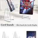 50 Packs Card Display Stand, 2.2 inch Acrylic Easel Mini Card Stand for Sports Graded Trading Baseball Football Card