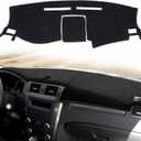 Dashboard Cover Dash Cover Mat Pad Carpet Custom Fit for Ford Fusion 2010 2011 2012 (Black)