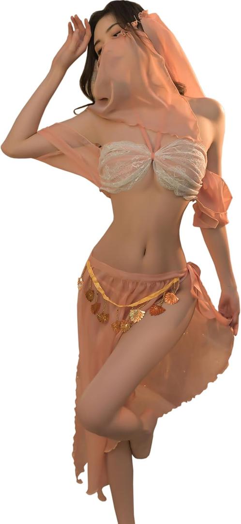 SINROYEE Women Sexy Cosplay Cheongsam Lingeries Anime Maid Dress Halloween Egyptian or Chinaese Classical Cosplay Cat Outfit (8)