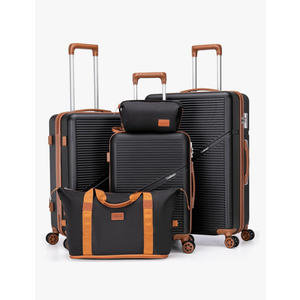 Luggage Sets 5 Piece Suitcases with Wheels, Suitcase Set ABS Hard Case Luggage with TSA Lock Spinner Wheels Durable Travel Luggage (5-Piece Set(20"/24"/28"))