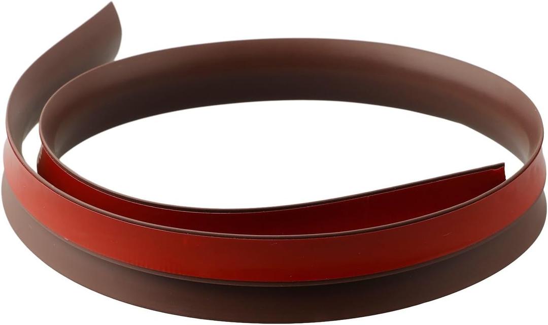 Flat Laminate Floor Transition Strip, 2 Inch Wide PVC Floor Cover Strip with Wood Grain Design for Stairs, Living Room and Kitchen(dark brown)