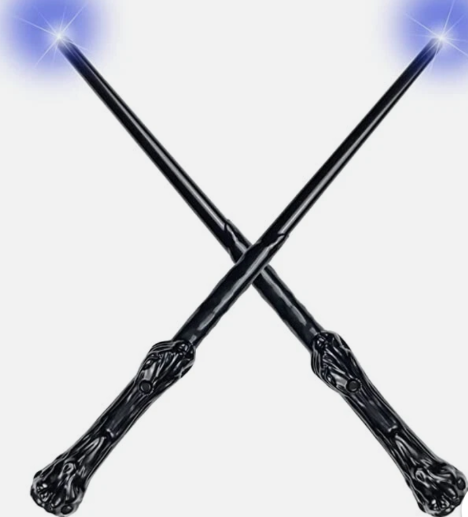 Jerify 20 Pcs Light Up Magic Wands for Kids, Wizard Wand Sound Illuminating Toy Wand 14.6 Inch Witch Wand for Kids Girls Boys Costume Cosplay Accessory Birthday Gifts Halloween Party (Black)