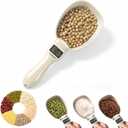 Digital Measuring Spoon Scale, Electronic Kitchen Measuring Spoon Scale, 800g/0.1g High Precision Kitchen Gadget with 5 Units Conversion, Removable Scoop for Cooking, Baking, Pet Food,1PC,Beige