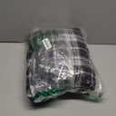 Men's Thick Fleece Plaid Jacket Flannel Shirts Sherpa Lined Full Zip Up Hoodie Winter Coat with Pockets (X-Large, Dark Black White)