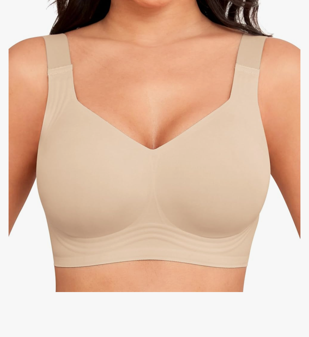 Women Wirefree Bras for Women Full Coverage No Underwire Everyday Bras Comfortable Wireless Padded Bras 4XL