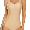 Dance Leotards for Women Basic Soild Tank Ballet Dancewear Scoop Neck Bodysuit for Adult (X-Small, Flesh)