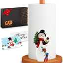 Christmas Paper Towel Holder - Snowman Winter Xmas Kitchen Countertop Bathroom Decor - Xmas Gifts for Women, 3D Cute Decorations