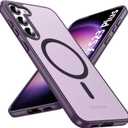 OWKEY for Samsung Galaxy S23 Plus Case 6.6'', Magnetic S23 Plus Case Compatible with Magsafe, [Military Grade Shockproof] Translucent Back Slim Bumper Cover Phone Case Galaxy S23 Plus case, Purple