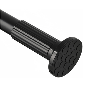 ZOCONE Tension Curtain Rods No Drilling, Adjustable 51-168 Inch, Black